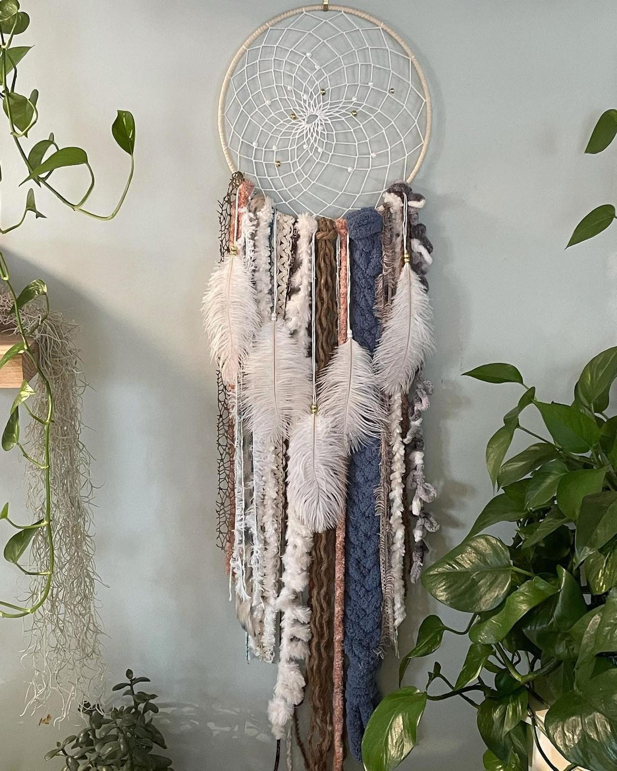 Ivory Twins - matched pair of ivory dreamcatchers