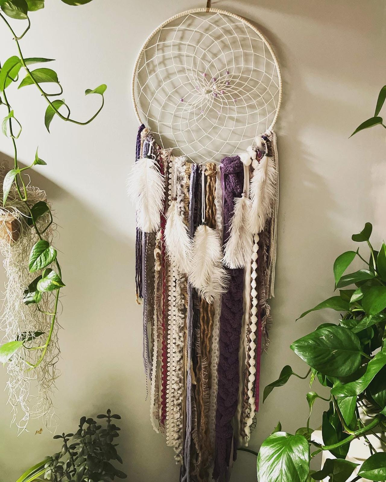 Golden Hour - mustard and teal dreamcatcher