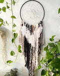 Zodiac Rose Keychain - macrame keychain with zodiac wood bead