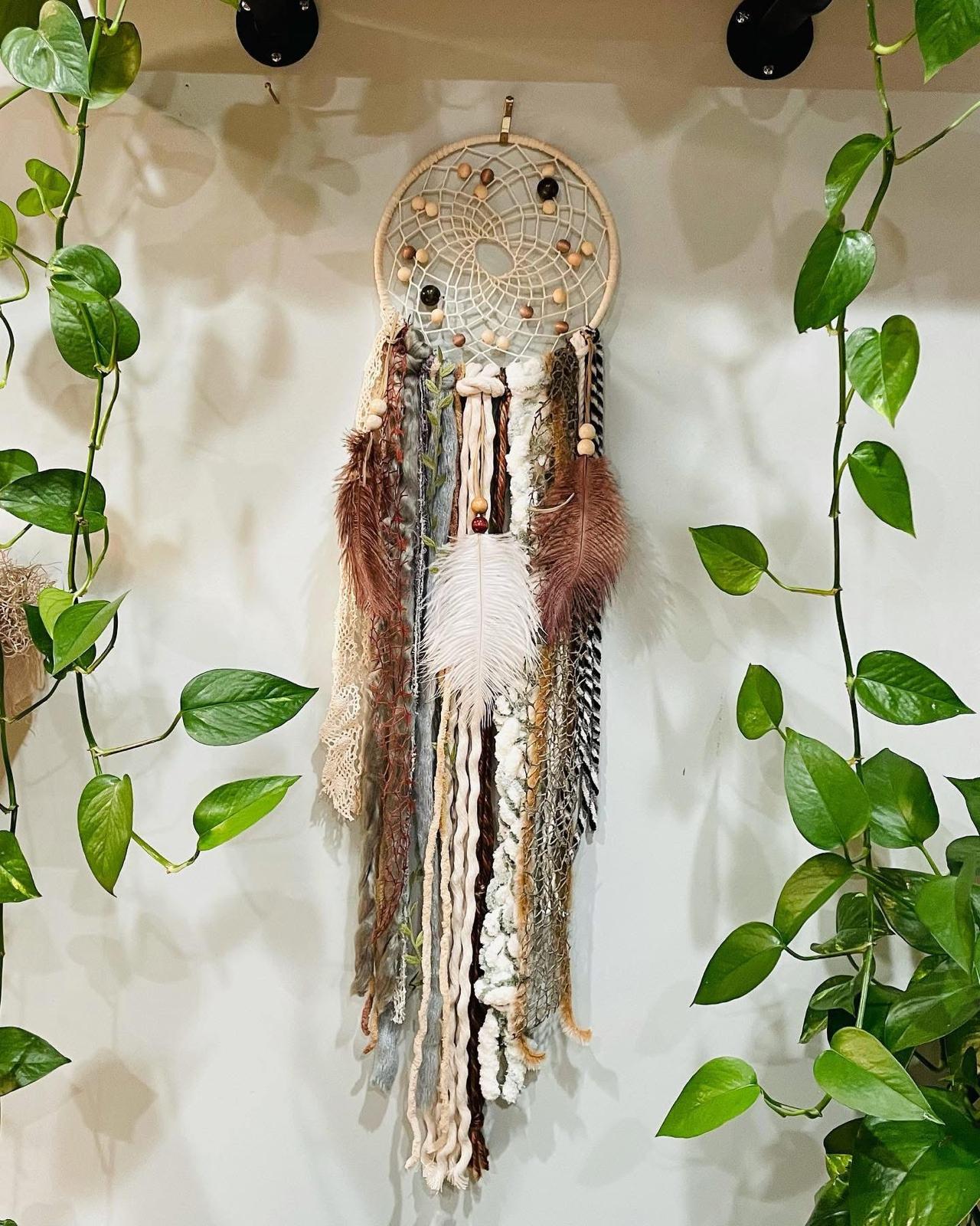 Rustic Ember Mini - small mustard dreamcatcher