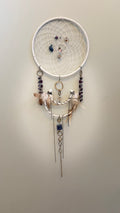 Moonlit Reverie - grand double-ring gemstone dreamcatcher